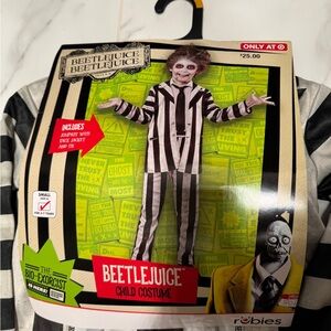 Rubie's Beetlejuice Child Costume - Black and White Brand New